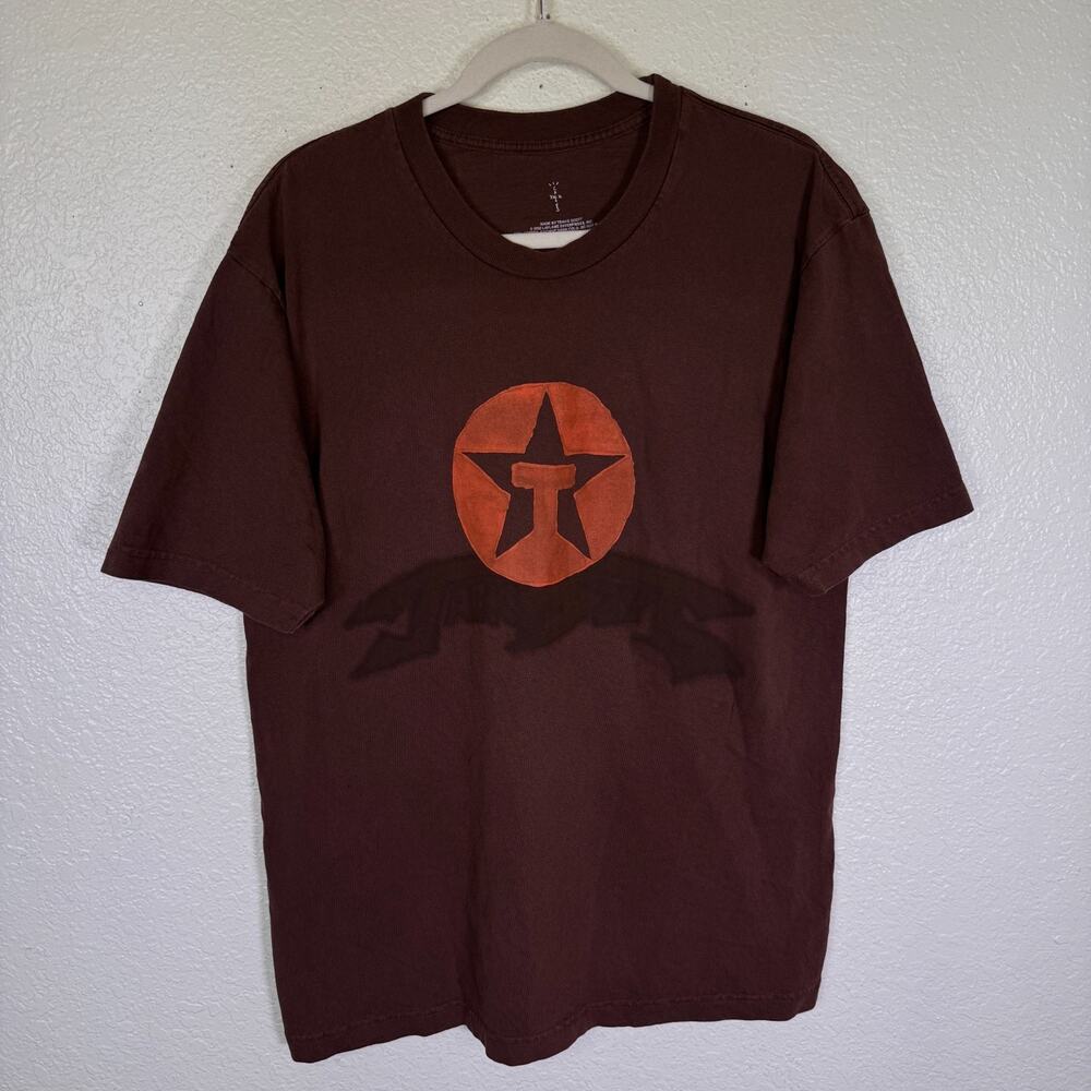 Travis Scott Jackboys 2 A1 Shirt Men Large Cactus Jack Brown Graphic Tee Tshirt
